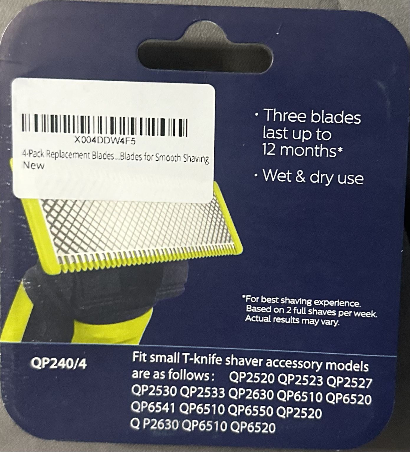 Razor Blade Refills Last Up To 12 Months Wet/dry