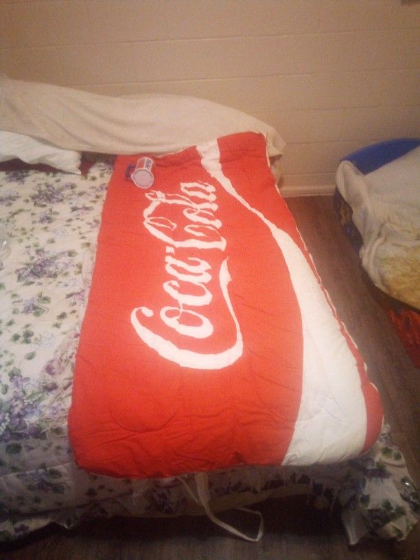 1970-80s Vintage Coca-Cola Sleeping Bag