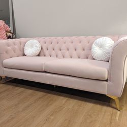 Brand NEW Pink Velvet Sofa