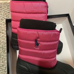 Brand New In Box Women Size 7 POLO Ralph Lauren Pink Winter Snow Boot