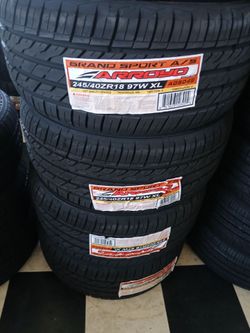 Tengo un set de llantas nuevas 245 40 18 de la marca arroyo
