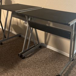 Mobile Laptop Desk with Wheels, Rolling Desk
