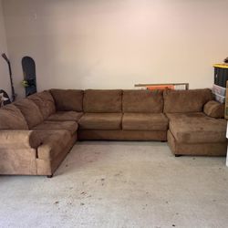Brown sectional