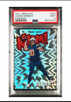 2021 Justin Herbert Kaboom #K26 PSA 9