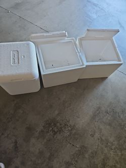Styrofoam, ice chest.