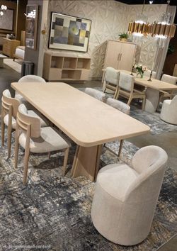 New Beautiful Ash Wood 7 Pc Dining Collection