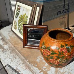 Art Work Plant Pot Decor Mirror