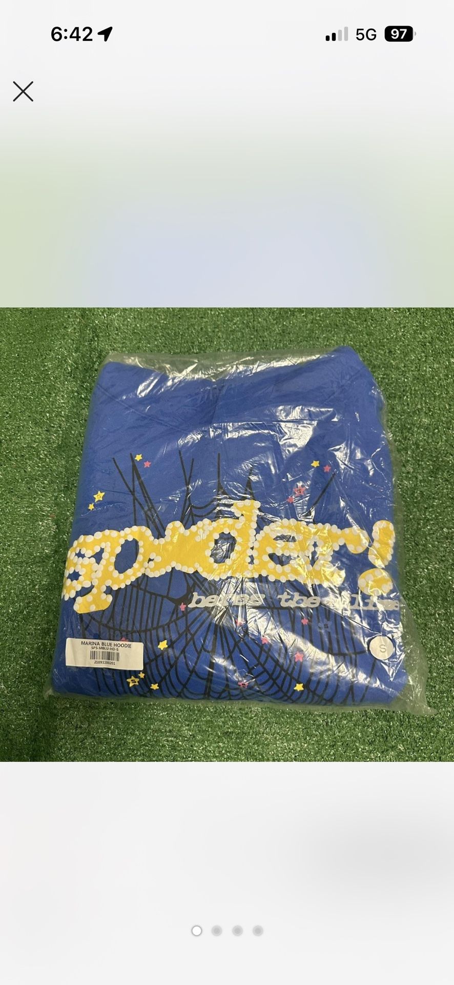 Blue And Yellow Sp5der Hoodie