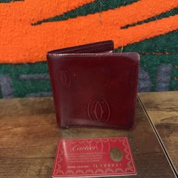 Cartier Must De Logo Leather Wallet