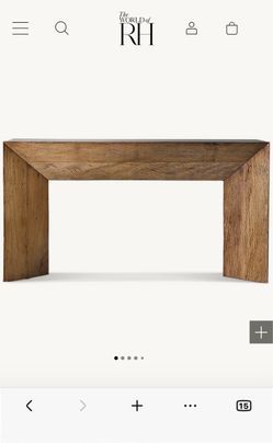 RH Solid Wood Console Table