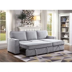 Brand New Grey Sectional Sofa Storage Sleeper