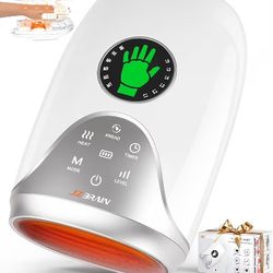 Hand Massager with Heat and Compression : Hand and Wrist Massager with Customizable Modes, Finger Stretch Function, Visual Display, Palm Roller - Dail