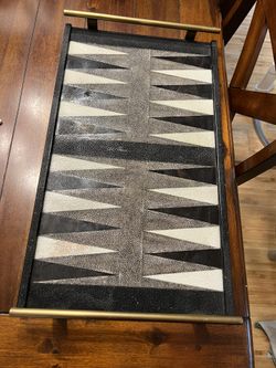 KIFU Paris alligator skin backgammon tray