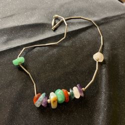 Choker necklace natural stone