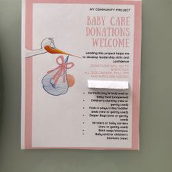 Receiving Baby Item Donations For My School Project 
