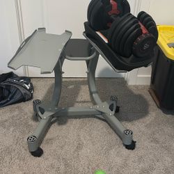 Adjustable 5-52.5lb Dumbbell (only 1) With Rollable Stand