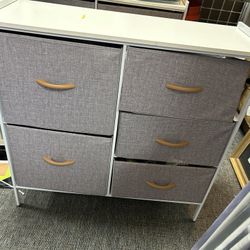 ROMOON Dresser Organizer with 5 Drawers, Fabric Dresser Tower for Bedroom, Hallway, Entryway, Closets - Gray