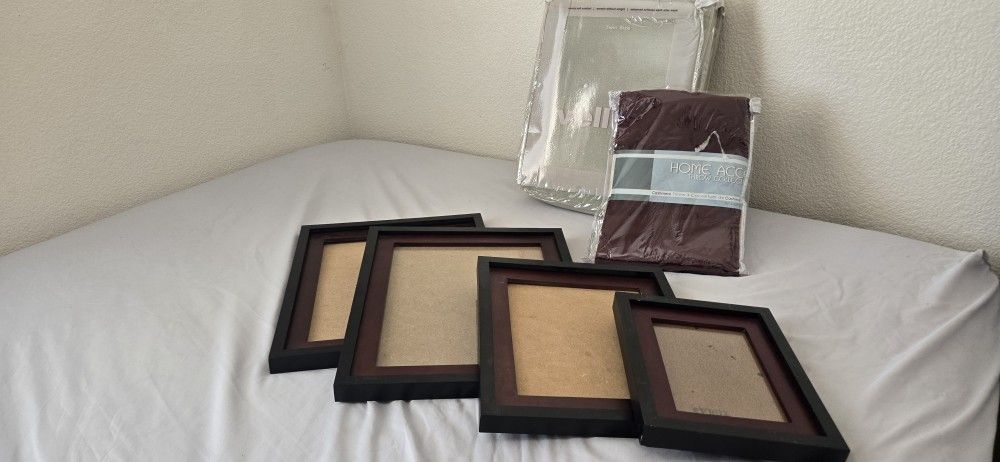 Twin-size cozy blanket (new)
• Cashmere-feel throw (new)
• 4 picture frames (2 large, 1 medium, 1 small – gently used)