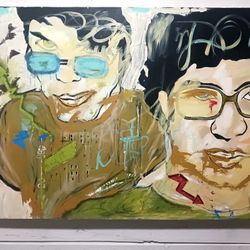 ORIGINAL Painting Oil/Acrylic (36"x 48") On Stretched Canvas by Artist Alix Brett