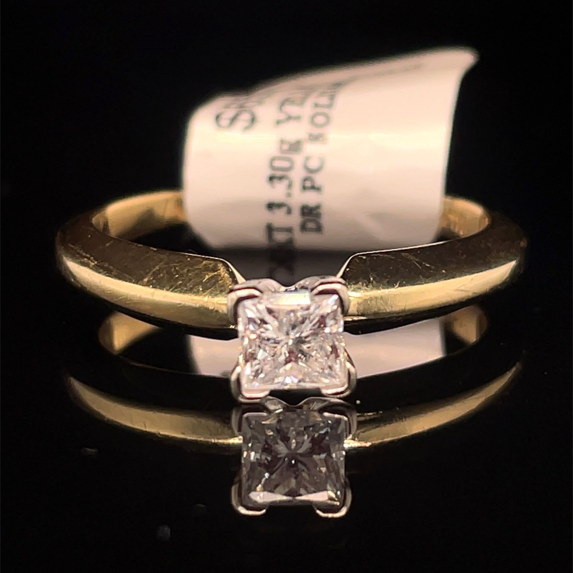 14KT Yellow Gold Diamond Solitaire Ring 3.30g .4CTW Size 7-3/4 180419/11