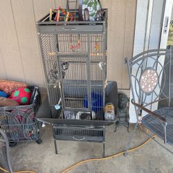 Birdcage and accessories in accessory