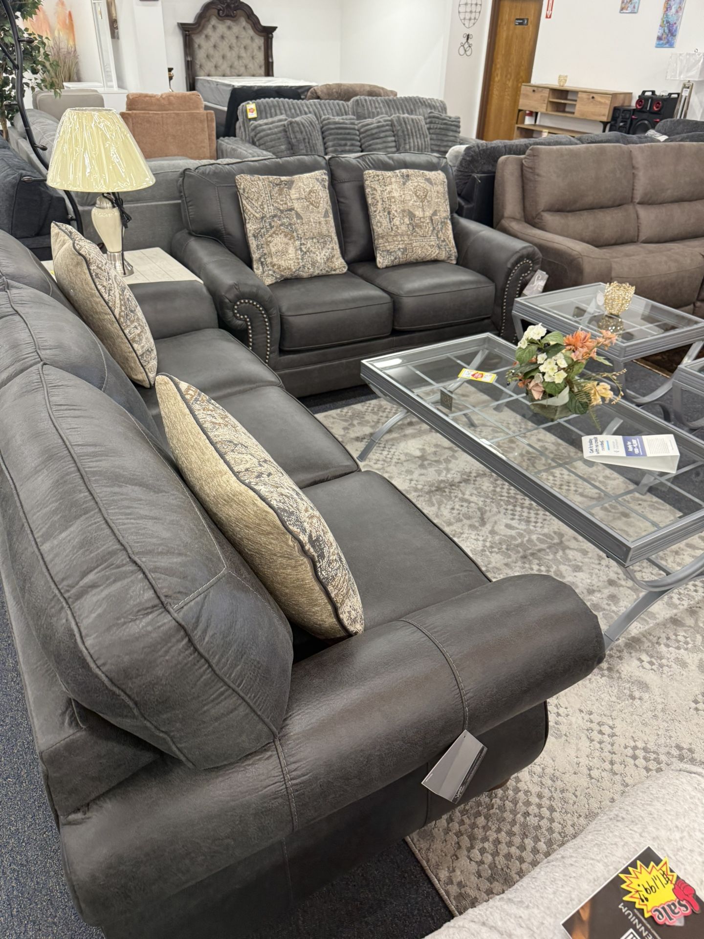 Ashley new Set Sofa Love Was 2800 Now 1299