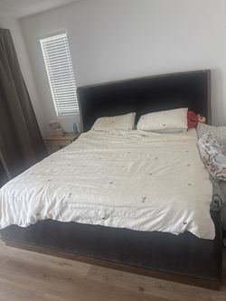 King Size Bed Frame + Mattress – Excellent Condition
