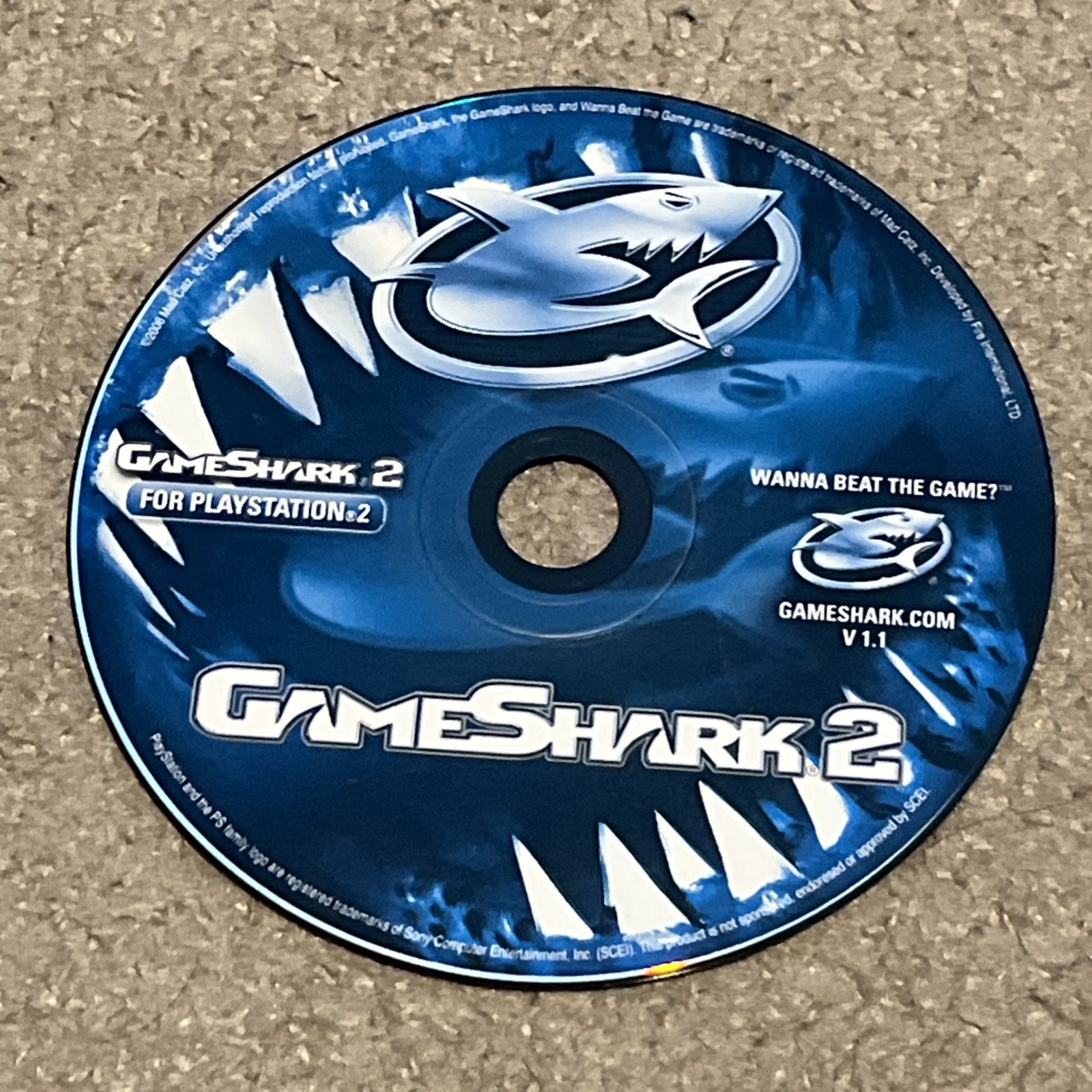 GameShark 2 Version V 1.1 (PlayStation 2 PS2) Disc Only Tested