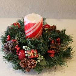 Holiday / Christmas Candle Centerpiece Decor