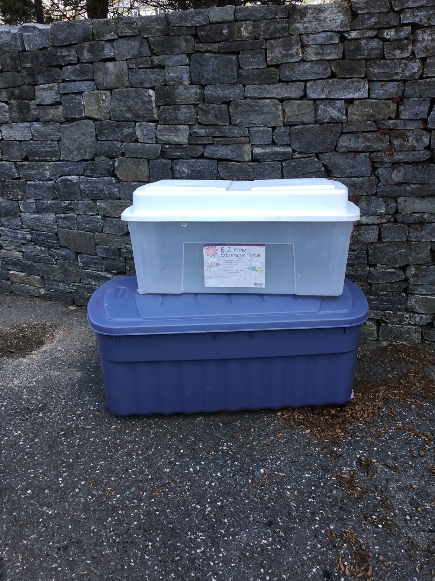 Two Large storage tote container