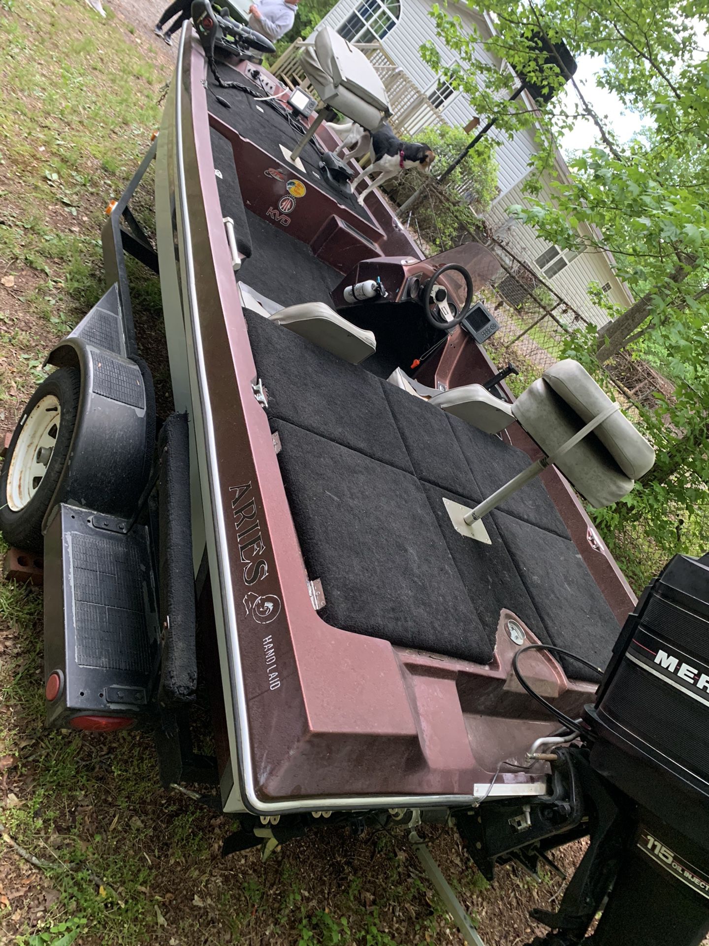 1987 Bass Boat and Trailer