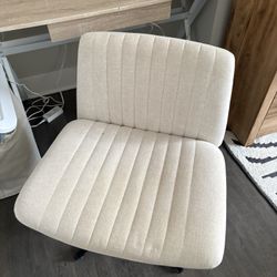 Cross Leg Chair Beige