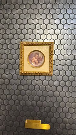 Gorgeous, ceramic porcelain framed gold angel plate