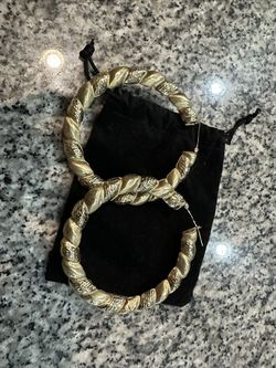 10k Gold Extra Large Hoop Earrings