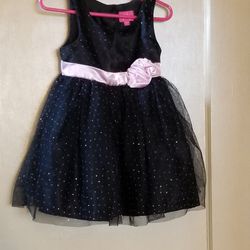 Black And Pink Toddler Dress