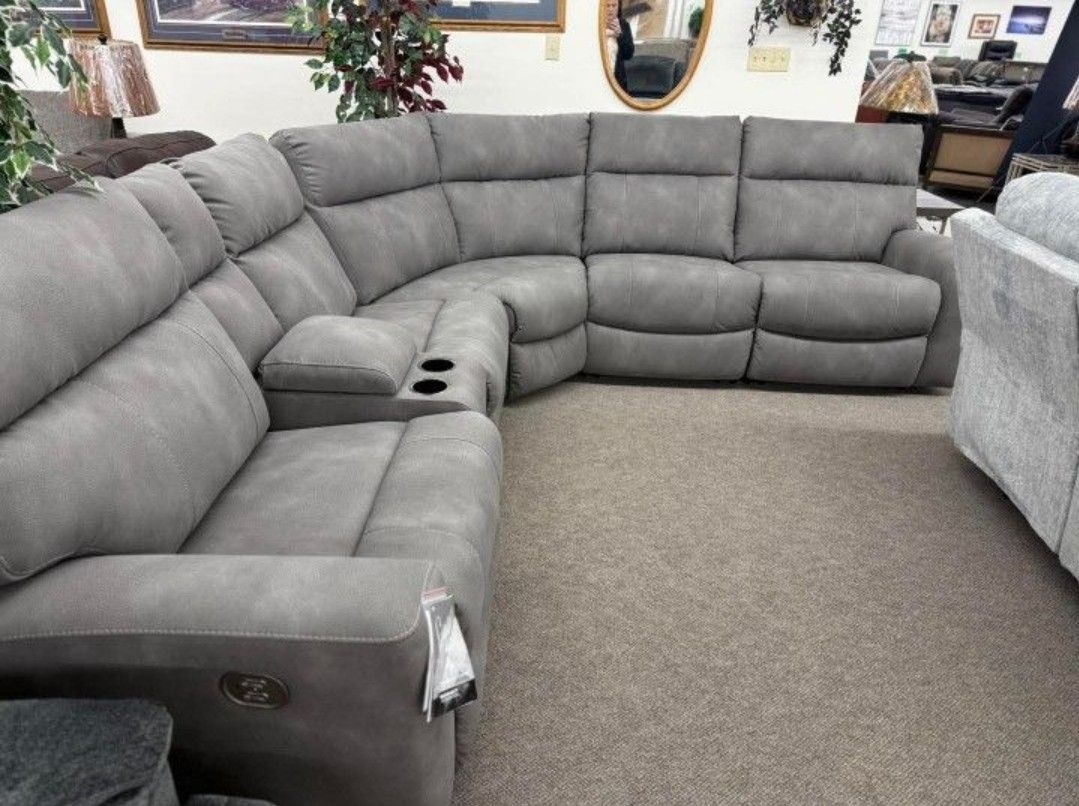 Durapella Reclining Sectional Couch Set ⭐$39 Down Payment with Financing ⭐ 90 Days same as cash