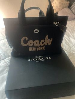 Coach New York Black Canvas Tote Bag