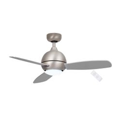 Ceiling Fan with LED Light and Remote 42" Reversible blades Brushed Nickel/tumbleweed - New In Box
