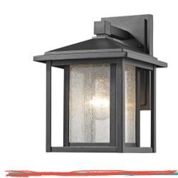 Z-Lite Aspen 10" Tall 1 Light Dual Frame Wall Sconce with Seedy Glass