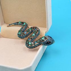 Rhinestone large snake brooches for women (345)