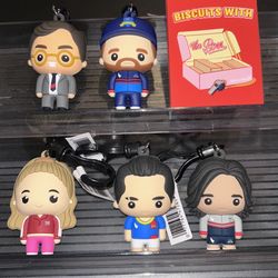 Ted Lasso Monogram Figural Bag clip Keychain 