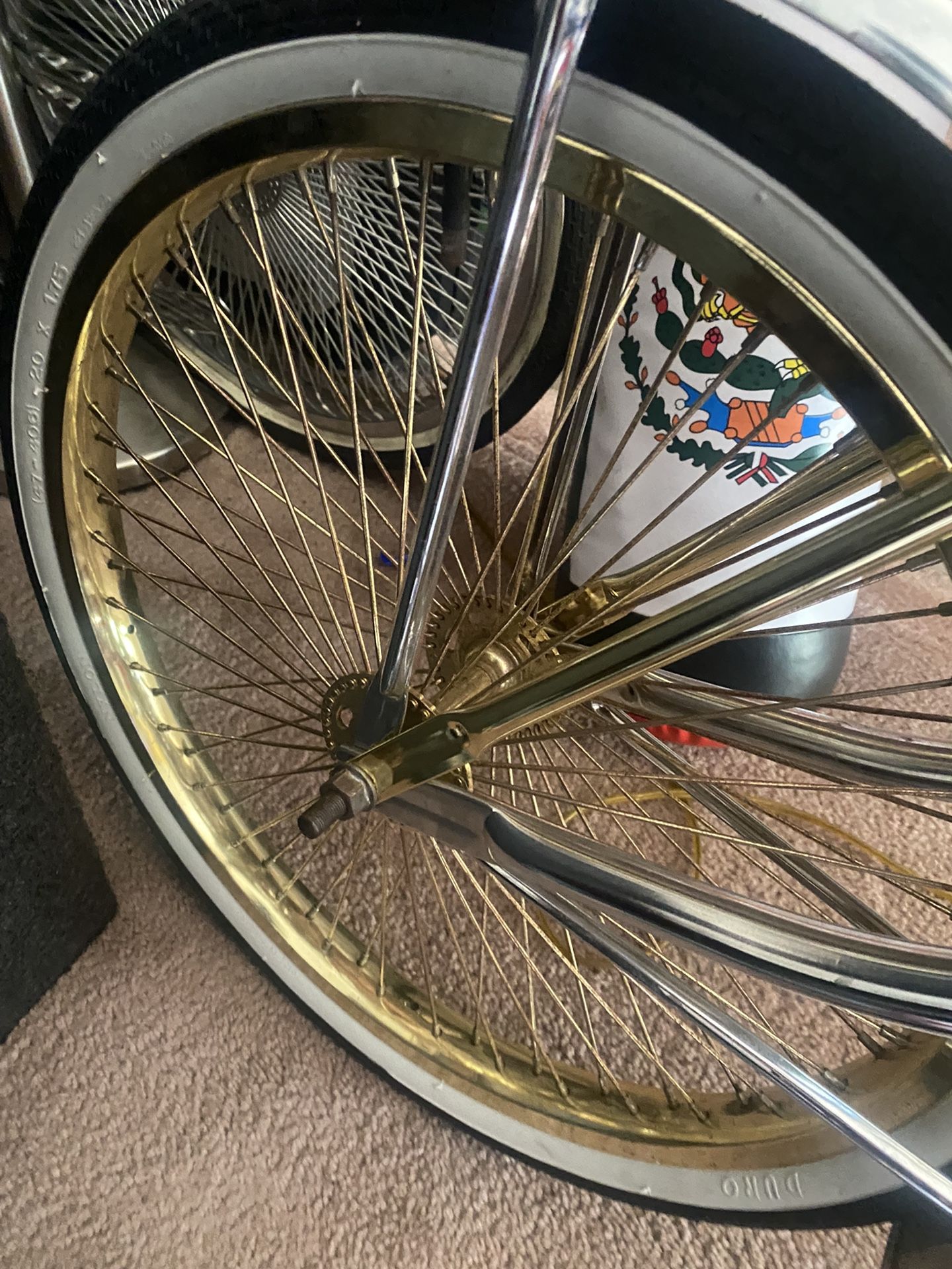 Gold And Chrome Lowrider Bike Need Gone Asap