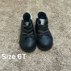 Toddler girl boy Black boots Size 6T