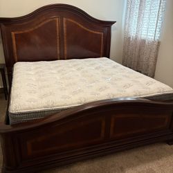 King Size bed, matress, Nightstand, box Springs, Nightstand, Dresser and mirror