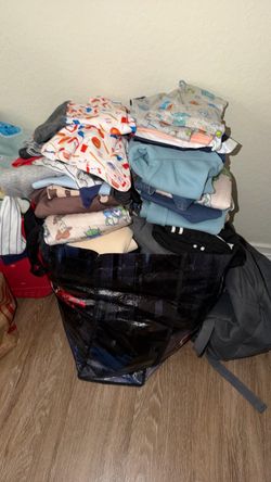 Bag full of toddler clothes