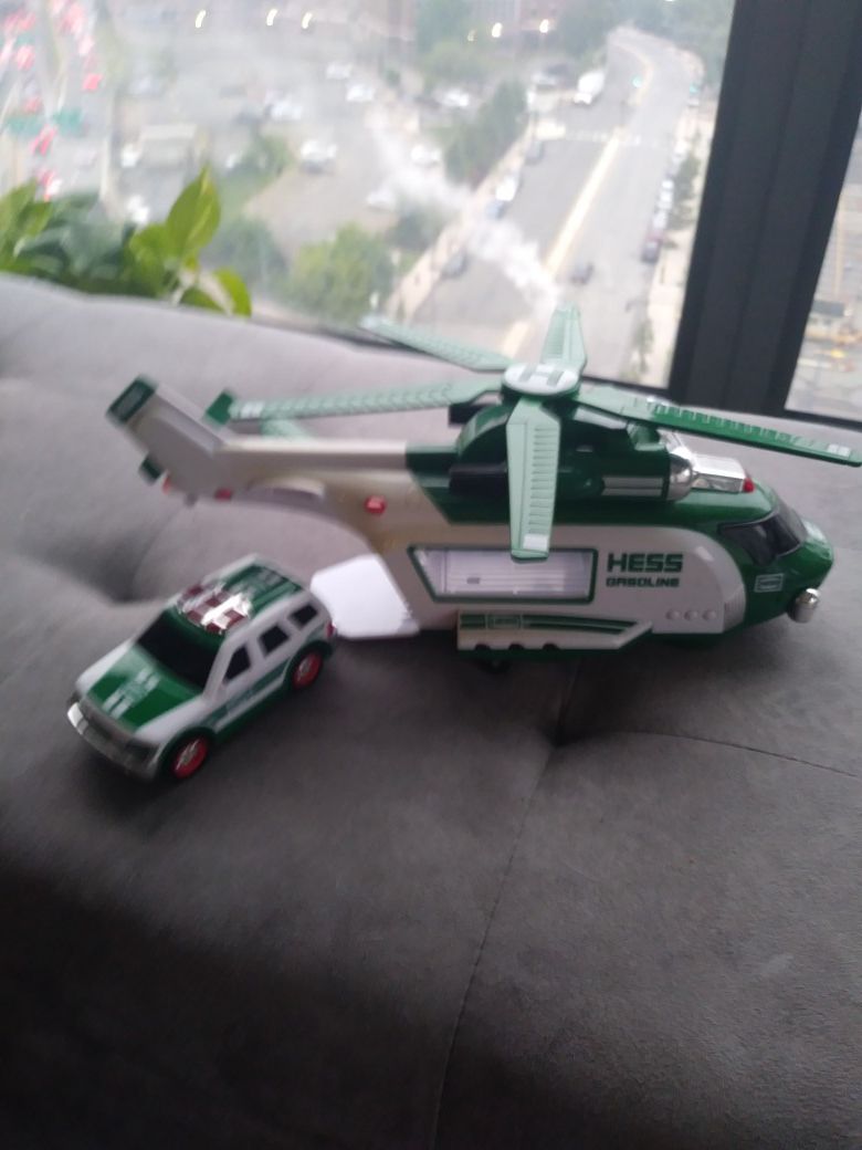 Hess collectibles - helicopter w/ car