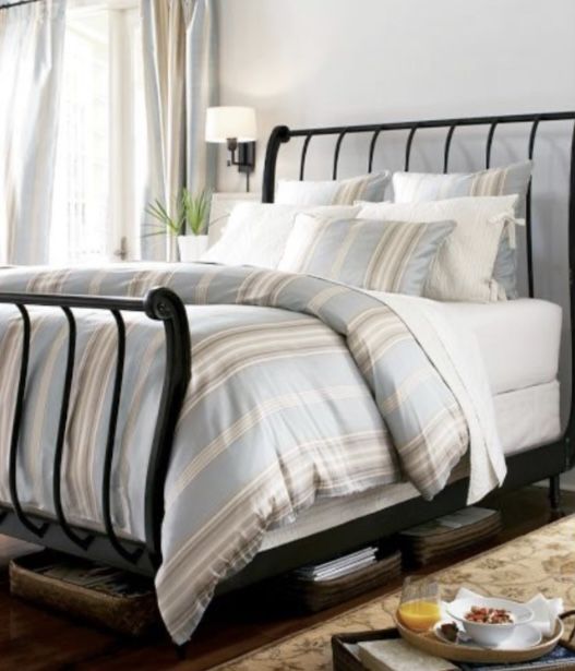 Pottery Barn Wrought Iron Sleigh Bed Frame