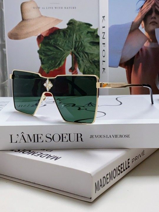 Three-dimensional metal square integrated sunglasses
