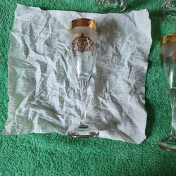 24k Gold Plated Champagne Flutes