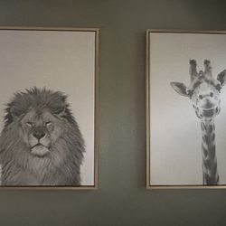 Giraffe, Lion, Sloth